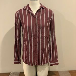 Maroon button down
